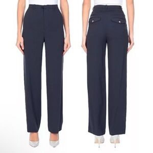 Vince High Waist Straight Pant Dark Navy Blue size 6